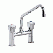KBS Gastrotechnik KBS Mitigeur à manette Avec robinet pivotant 3/4 pouce Raccord d'eau à deux trous - 20911031
