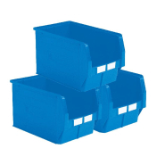 Lot de 5 bacs à bec plastique 42l bleu_0