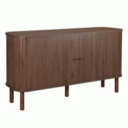 Oviala Business Buffet 2 portes scandinave rectangulaire L140 cm bois foncé - marron Bois massif 113659 Oviala Business Buffet 2 portes scandinave rectangulaire L140 cm bois foncé - marron Bois massif 113659