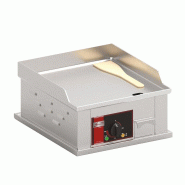 Plancha professionnelle lisse monophasée en inox 1 zone - 400x450 - PPSE400I