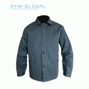 Veste de travail verte sans métal - Fermeture 4 boutons - Coton/Polyester - PBV_0