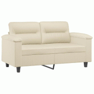 VidaXL Canapé Chesterfield avec traversins 2 places vert foncé velours Modèle Épure Plus - 359579