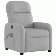 VidaXL Fauteuil de massage inclinable électrique gris nuage tissu Modèle Yerdoria - 3302971