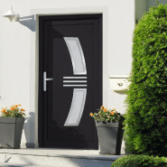 Vidaxl porte d'entrée anthracite 98x208 cm pvc 3187933