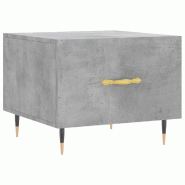 VidaXL Table basse gris béton 50x50x40 cm bois d'ingénierie Modèle Aero Luna Pro - 829356