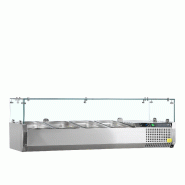 Vitrine réfrigérée GN1/4 VK33-120 Inox L1200mm 16498 TEFCOLD