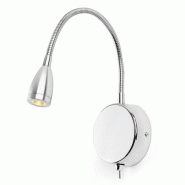 Applique Murale Faro Barcelona - Loke Led 3W Avec Bras Articulé - Aluminium Et Métal Peint, Lampe De Lecture Pour Chambre - Chrome - argenté 13440994