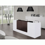 Banque d'accueil droite modèle Z2 - Officity - Wenge, Blanc, 326_0