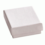 Boîte cadeau blanche L6xP4.5xH2.8cm - par 12 - en carton épais et polyvalente