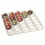 Calage 35 macarons rPET transparent 25x22x2,3cm - par 150