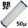 CARTOUCHE PLISSÉE BIG BLUE 20 POUCES 50 MICRONS CARTOUCHE PLISSÉE BIG BLUE 20 POUCES 50 MICRONS