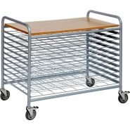 Chariot à peinture H845 - Réf. F.K.CP845 - tablette stratifiée - 4 roues pivotantes avec freins