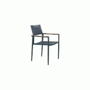 Fauteuil de jardin en aluminium et textilène renforcé Piana Wilsa Garden - gris 3662556060012 Fauteuil de jardin en aluminium et textilène renforcé Piana Wilsa Garden - gris 3662556060012
