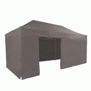 Tente pliante PRO 4x6m - Pack côtés avec 6 murs - ALU 45mm, polyester 380g Norme M2 - Taupe - FRANCE BARNUMS Tente pliante PRO 4x6m - Pack côtés avec 6 murs - ALU 45mm, polyester 380g Norme M2 - Taupe - FRANCE BARNUMS
