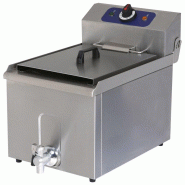 Friteuse électrique de table avec robinet de vidange, capacité de l'huile 10 litres 340x600x425 mm - VIRTUS - 0698142674335