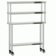 Helloshop26 - Table de travail de cuisine professionnelle avec étagère 110 x 30 x 150 cm acier inoxydable 02_0045419 - 3000220673159 Helloshop26 - Table de travail de cuisine professionnelle avec étagère 110 x 30 x 150 cm acier inoxydable 02_0045419 - 3000220673159