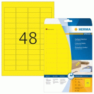 HERMA 960 étiquettes jaunes Special, amovibles, format 45,7 x 21,2 mm (20 feuilles A4 / cdt) - jaune 4366