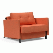 INNOVATION LIVING  FAUTEUIL DESIGN SOFABED CUBED 02 ARMS ARGUS RUST CONVERTIBLE LIT 200*90CM