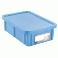 ITALCONCEPT L2G Bac Poissonnerie Bleu 25L, Parois Et Fond Pleins, 190 x 600 x 400mm - 3616350240781