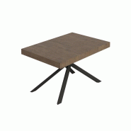 Itamoby Table Extensible Niket En Noyer 120/380X90 Cm Avec Pieds Anthracite - marron multi-matériau VE0120380NIKE-NC