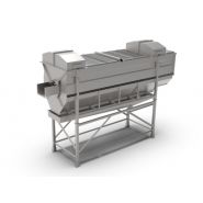 Laveur rotatif à aspersion - laveuses industrielles alimentaires - bruynooghe - 1200 x 4500 mm