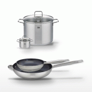 Lot 2 Poêles 24/32cm et 2 Faitouts 12/26cm Elo Profi Therm Platinum - gris inox 3176239952711