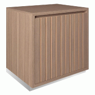 Meuble Vertigo T03 1 porte MDF naturel et noyer 60x47x60 cm