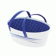 Panier ovale carton Vague 28x20 - BLEU Panier ovale carton Vague 28x20 - BLEU