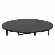 Plateau table Round -  rond en bois Dia.1000mm Ep22mm - noir mat