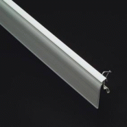 Porte étiquette adaptable HERMES METAL P50 - 40 x 1330 basculant - Blanc pur RAL 9010_0