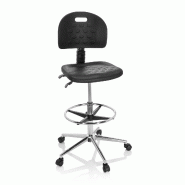 Siège technique / Tabouret technique TOP WORK 23 I mousse PU noir hjh OFFICE - noir plastique 830097
