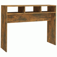 Table console Chêne fumé 105x30x80 cm Bois d'ingénierie Modèle Ombre Levant Prime - 815939