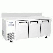 Table réfrigérée compacte négative 3 portes 470 L avec dosseret Atosa