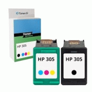 Toner Services Compatible HP 305 - Pack de 2 cartouches d'encre noire et couleur - Multicolore Toner Services Compatible HP 305 - Pack de 2 cartouches d'encre noire et couleur - Multicolore