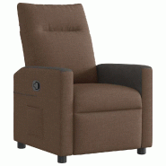 VidaXL Fauteuil inclinable Marron Tissu Modèle Yermonel - 4104828