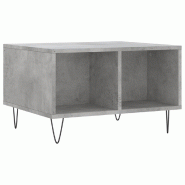 VidaXL Table basse Gris béton 60x50x36,5 cm Bois d'ingénierie Modèle Flex Advance Pro - 830544