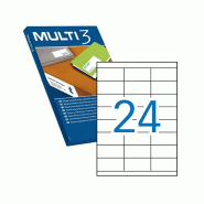 12000 étiquettes blanches multiusages, format 70 x 35 mm (500 feuilles A4 / cdt) - 8410782105176