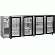 Arrière bar inox 622L 4portes vitrées Groupe logé AFI Collin-Lucy