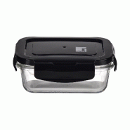 BERGNER Copper IC - Boîte Hermétique en Verre Borosilicate 330 ml avec Couvercle Noir - noir verre Q5265