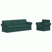 Canapé 2 pcs Vert foncé 245 x 82 x 80 cm tissu Modèle Aero Stella Pro - Matériau naturel 8721364375086