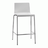 Chaise haute blanche empilable Inconnue CHSHH40x45BlanEmpiMetaGrisBois