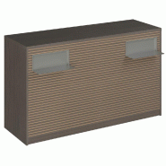 Comptoir Vertigo H T01 dble nat. L170cm - 3 tab.Coulis. 6tab.Amovib noyer foncé
