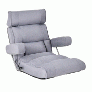 COSTWAY Chaise de sol, canapé pliant Bond avec dossier réglable, appui-tête et soutien lombaire - gris mousse TH32331SD COSTWAY Chaise de sol, canapé pliant Bond avec dossier réglable, appui-tête et soutien lombaire - gris mousse TH32331SD