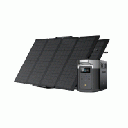 EcoFlow DELTA Max 1600 Générateur solaire (PV160W) - EcoFlow DELTA Max 1600 + 2 * Panneaux solaires 160W