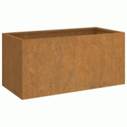 Helloshop26 - Jardinière bac lit surélevé plantes fleurs terrasse jardin 62 x 30 x 29 cm acier corten marron 02_0037740 - 3000213950823 Helloshop26 - Jardinière bac lit surélevé plantes fleurs terrasse jardin 62 x 30 x 29 cm acier corten marron 02_0037740 - 3000213950823