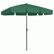 Helloshop26 - Parasol de plage vert 200 x 125 cm 02_0008410 - vert polyester 3000449282729_0