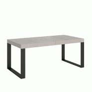 Itamoby Table extensible 140/400x90 cm Tecno Premium pieds anthracite cachemire - gris multi-matériau VE400TATECPRE-CH-AN