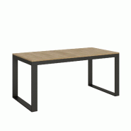 Itamoby Table Extensible 90X180/284 Cm Tecno Evolution Chêne Nature Structure Anthracite - marron VE180TATECEVO-QN-AN