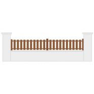 Mozart - clôtures en plastique - cofreco - longueur : 1,95 m (entre les poteaux pvc)