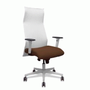 Fauteuil de direction ergonomique Piqueras y Crespo Albacete - Malla blanc Bali marron foncé - Bras et base blancs - Roues parquet 65mm - Multi-matériau Fauteuil de direction ergonomique Piqueras y Crespo Albacete - Malla blanc Bali marron foncé - Bras et base blancs - Roues parquet 65mm - Multi-matériau
